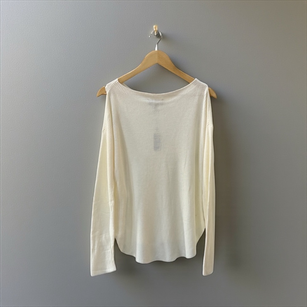 NWT Express Cream Cold Shoulder Sweater! Small! New! - Picture 3 of 8